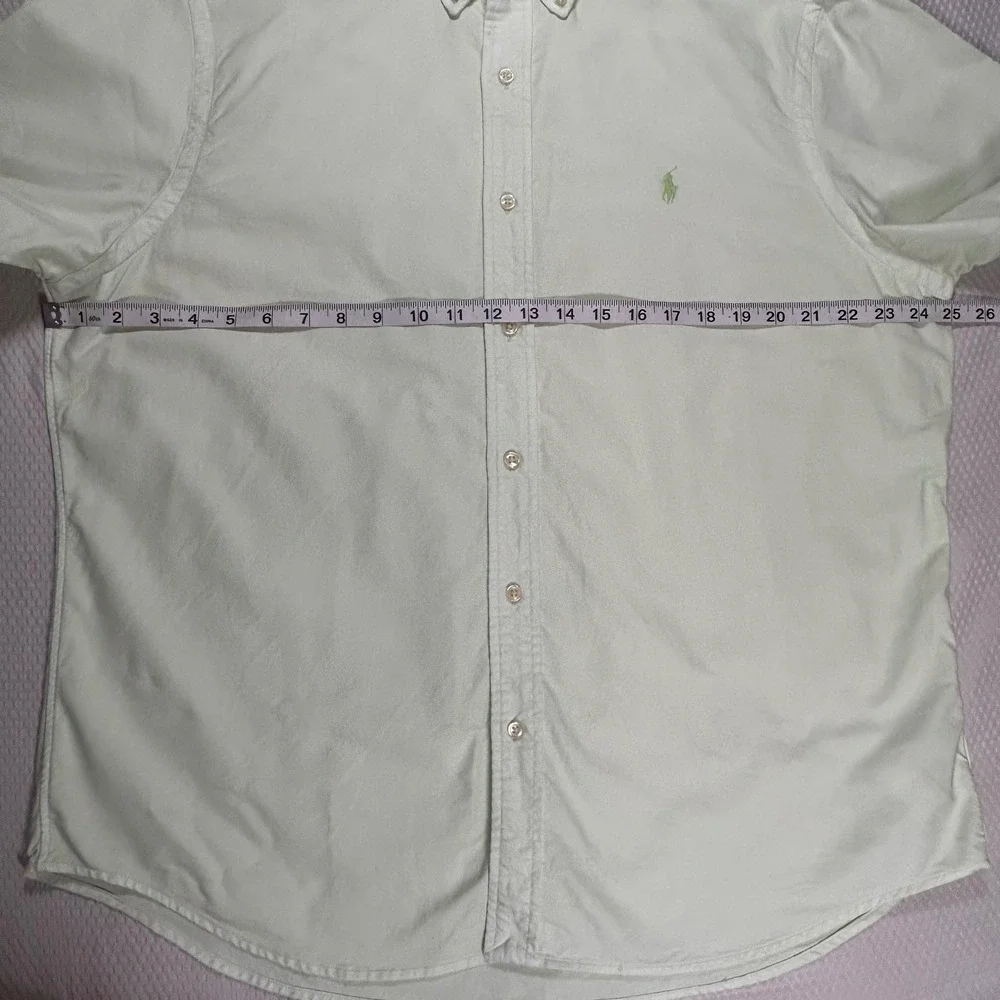Polo Ralph Lauren Mens XL Classic Fit Mint Green Short Sleeve Oxford Shirt